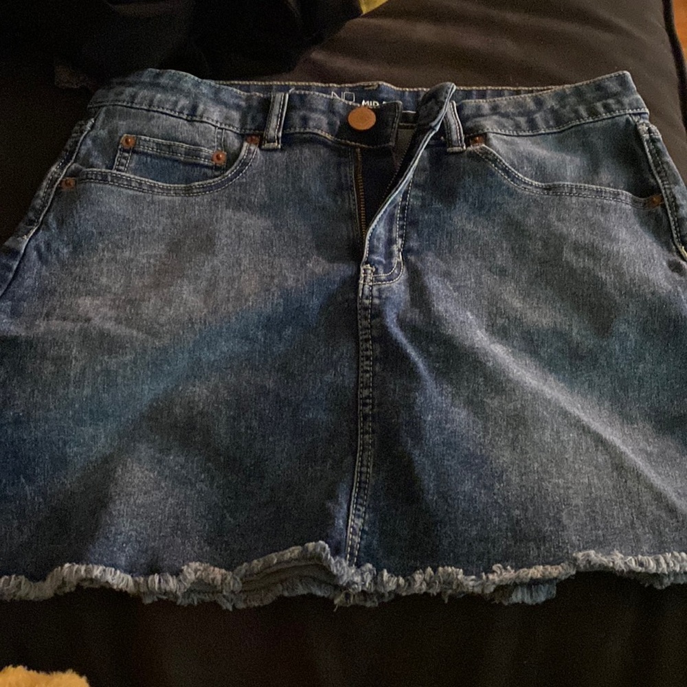 Jean mini skirt